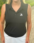 Women's Black Polo Tank