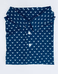 Navy Blue 3BG Pattern Polo