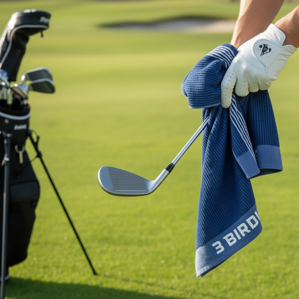 【25ss】エメレオンドレ ゴルフ Golf Caddy Towel ネイビー Royal Blue Caddie Towel – 3 Birdies Golf Company