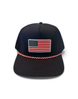 Navy Rope 3BG USA Flag Hat