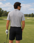 Grey 3BG Pattern Polo