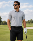 Grey 3BG Pattern Polo