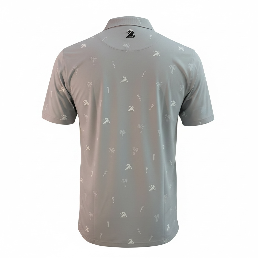 Grey 3BG Pattern Polo